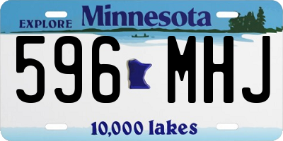 MN license plate 596MHJ