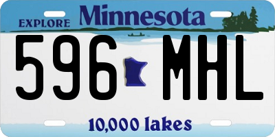 MN license plate 596MHL