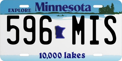 MN license plate 596MIS