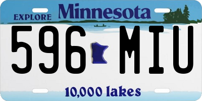 MN license plate 596MIU