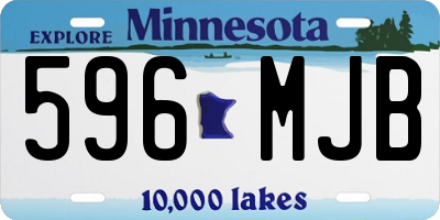 MN license plate 596MJB