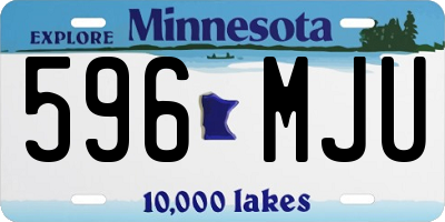 MN license plate 596MJU