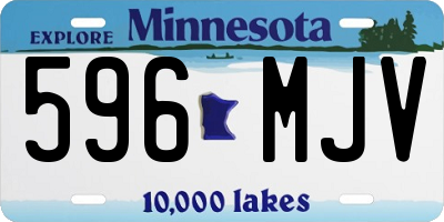 MN license plate 596MJV