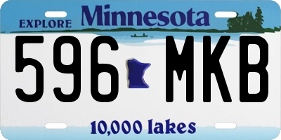 MN license plate 596MKB
