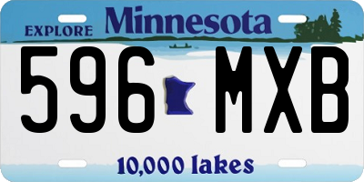 MN license plate 596MXB