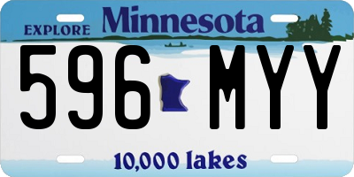 MN license plate 596MYY