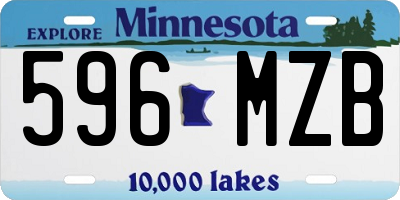 MN license plate 596MZB