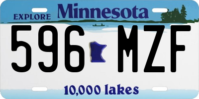MN license plate 596MZF