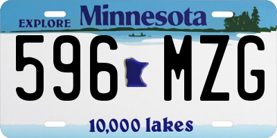 MN license plate 596MZG