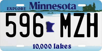 MN license plate 596MZH