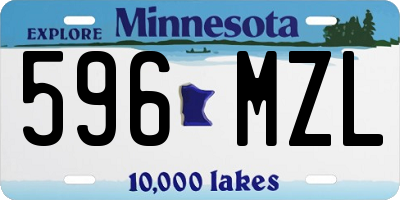 MN license plate 596MZL