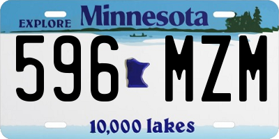 MN license plate 596MZM