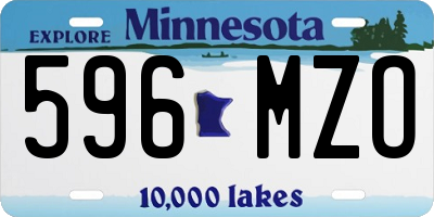 MN license plate 596MZO