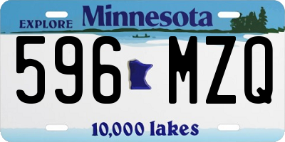 MN license plate 596MZQ