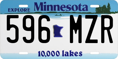 MN license plate 596MZR