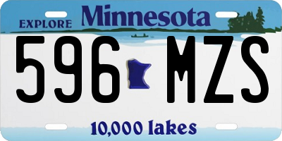 MN license plate 596MZS