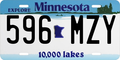 MN license plate 596MZY