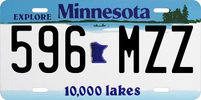 MN license plate 596MZZ