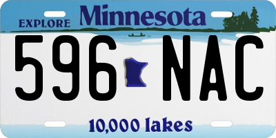 MN license plate 596NAC