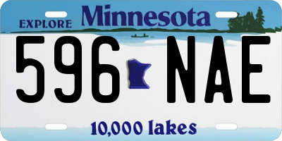 MN license plate 596NAE