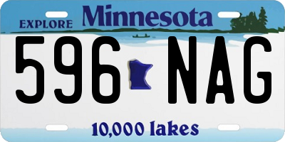 MN license plate 596NAG