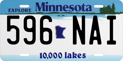 MN license plate 596NAI