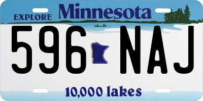 MN license plate 596NAJ
