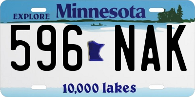 MN license plate 596NAK