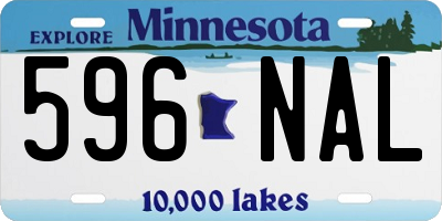 MN license plate 596NAL