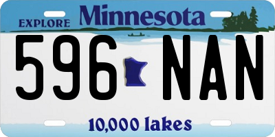 MN license plate 596NAN