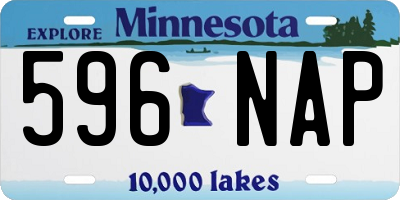 MN license plate 596NAP