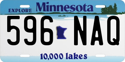 MN license plate 596NAQ