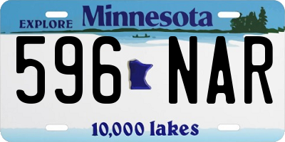 MN license plate 596NAR