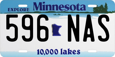 MN license plate 596NAS