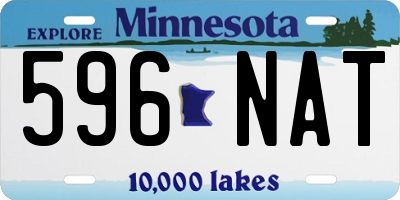 MN license plate 596NAT