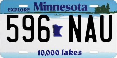 MN license plate 596NAU