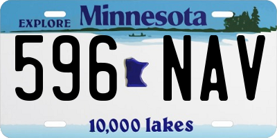 MN license plate 596NAV