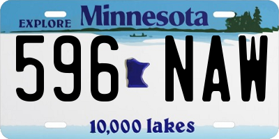 MN license plate 596NAW