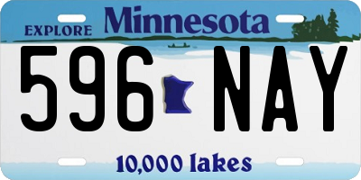 MN license plate 596NAY