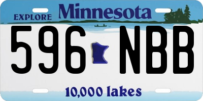 MN license plate 596NBB