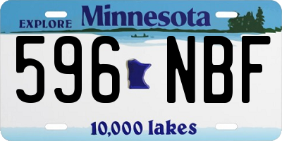 MN license plate 596NBF