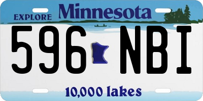 MN license plate 596NBI