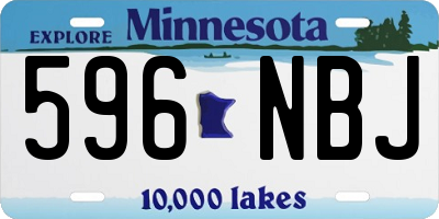 MN license plate 596NBJ