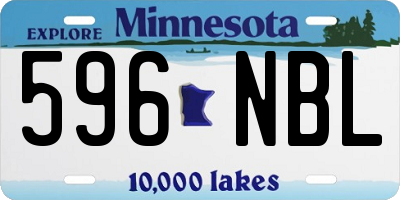 MN license plate 596NBL