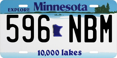 MN license plate 596NBM