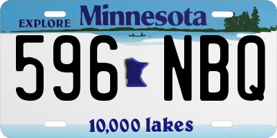 MN license plate 596NBQ