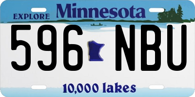 MN license plate 596NBU