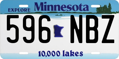 MN license plate 596NBZ