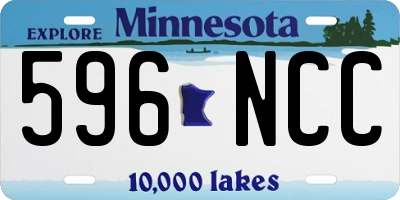MN license plate 596NCC