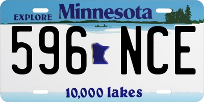 MN license plate 596NCE
